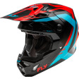 FLY RACING Formula CP Krypton Helmet - Mat Rood/Blauw/Zwart